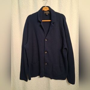 Jos. A. Bank Reserve Navy Cardigan Button Up Sweater
